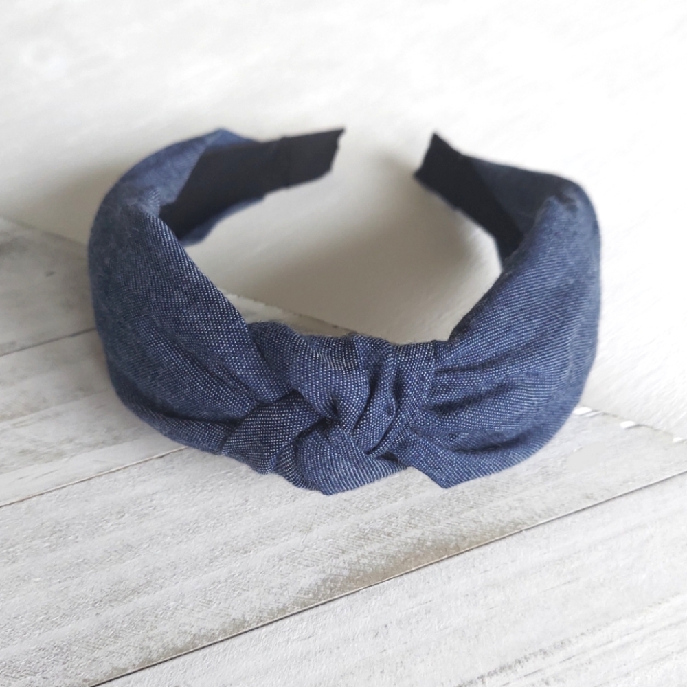 Heidi Denim Headbands - Dark
